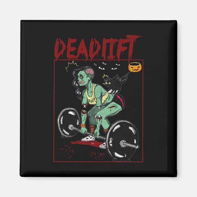 Imán Skeleton Weightlifter Bodybuilder Fitness (Frente)