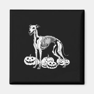 Imán Skeleton Whippet Birthday Halloween Perro Hombres