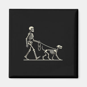 Imán Skeleton Y Dog Lazy Halloween Disstume Funny Skul
