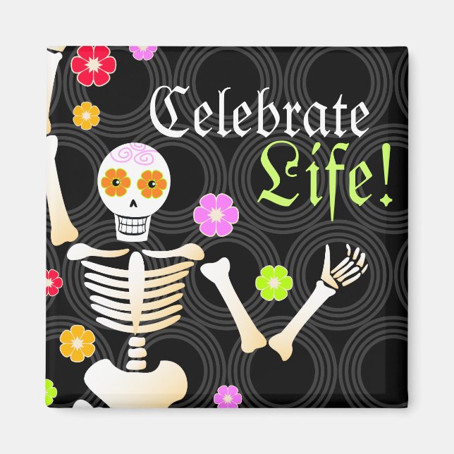 Imán Skellie festivo (Frente)