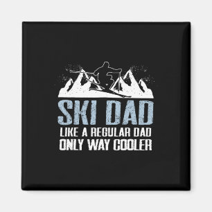 Imán Ski Dad Divertida Esquiadora Aventura Esquiar Aman