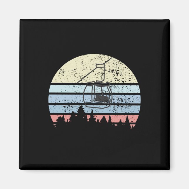 Imán Ski Lift Retro (Frente)