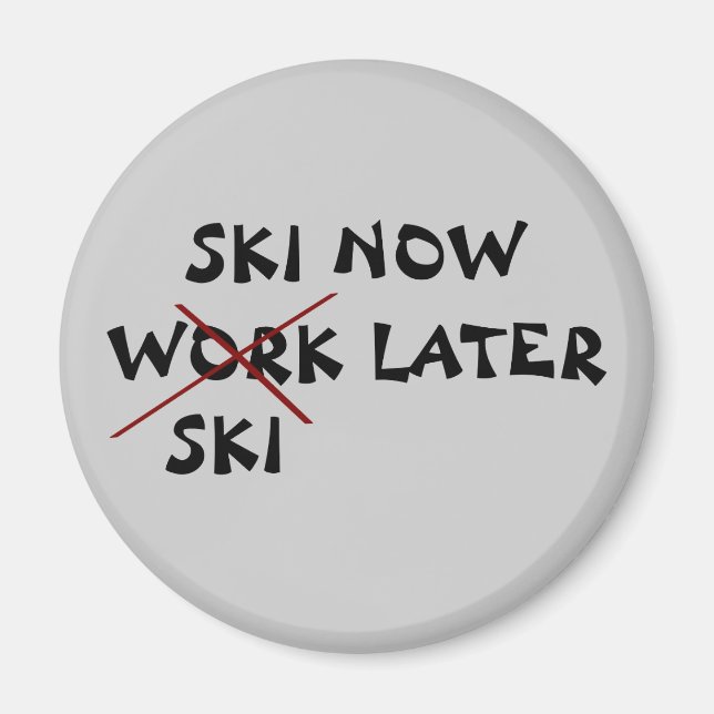 Imán Ski Now Ski después (Frente)