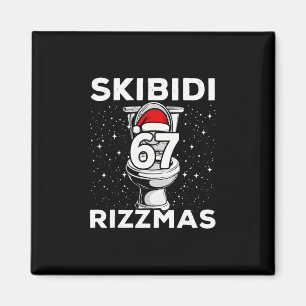 Imán Skibidi Rizzmas 67 Inodoro Divertido Santa 6 7 Nav