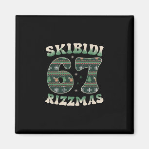 Imán Skibidi Rizzmas 67 Seis Siete Meme Navidad Feo F