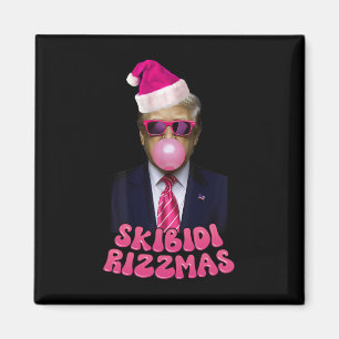 Imán Skibidi Rizzmas Navidades Rosa Trump Bubble Gum Ch