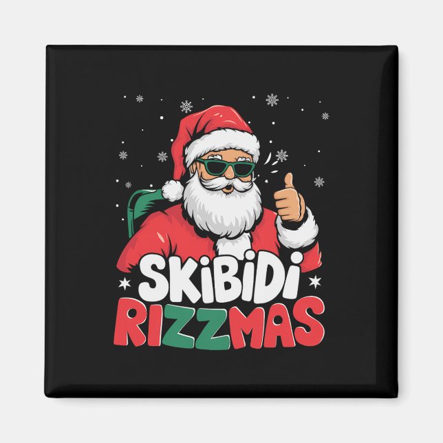 Imán Skibidi Rizzmas Navidades Santa Claus Merry Rizz M (Frente)