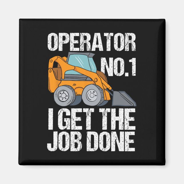 Imán Skid Steer Daddy Funny Fathers Day Gift (Frente)