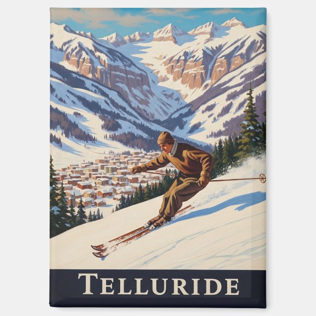 Imán Skiing in Telluride Colorado (Anverso)