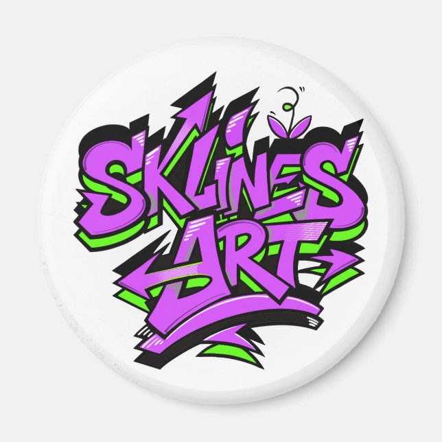 Imán SklinesArt – Logotipo de Grafiti Audaz (Frente)