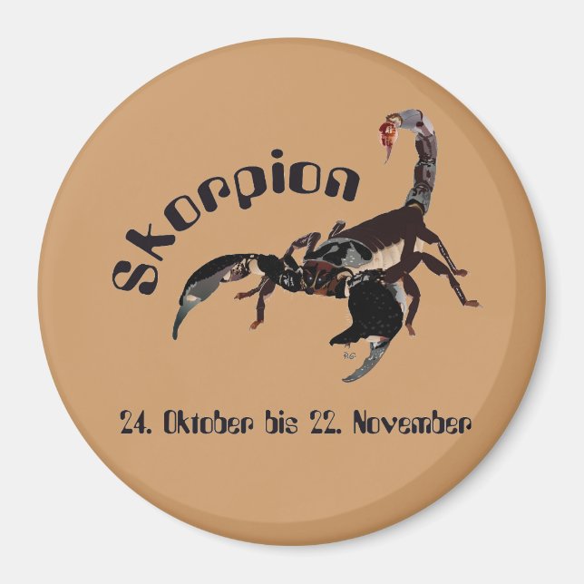 Imán Skorpion - Tierkreiszeichen Magnet (Frente)