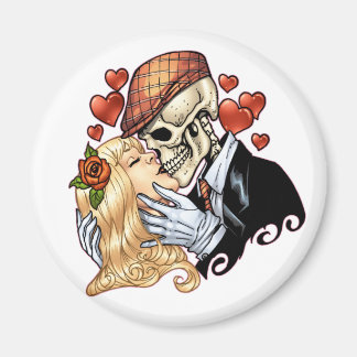 Imán Skull Kiss con corazones y Rosas de Al Rio