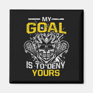 Imán Skull Lax Lacrosse Goalie Player Mi Objetivo Es De