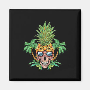 Imán Skull Pineapple Aloha Bebe Flores Hawaianas Haw