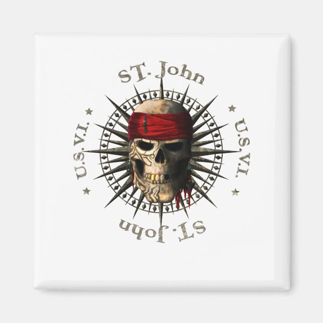 Imán Skull pirata de San Juan (Frente)