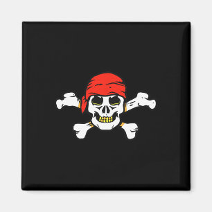 Imán Skull Pirata Y Crossbone Skeleteen Halloween Para