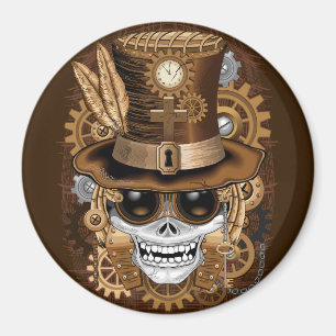 Imán Skull Steampunk Voodoo Retro Machine