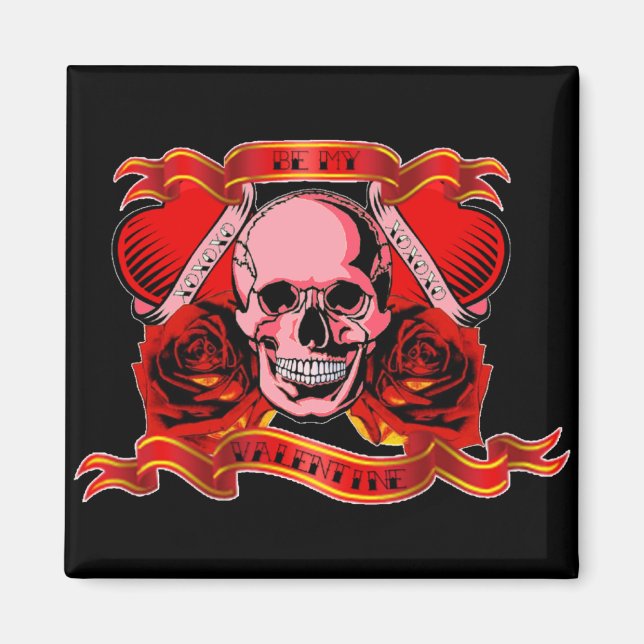 Imán Skully Valentine Tattoo (Frente)