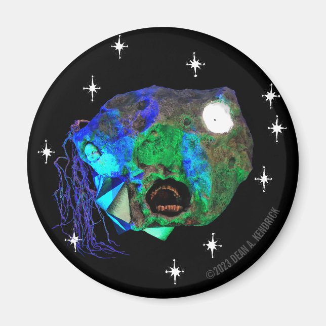 Imán Skwot encima del Master Asteroidhead con estrellas (Frente)