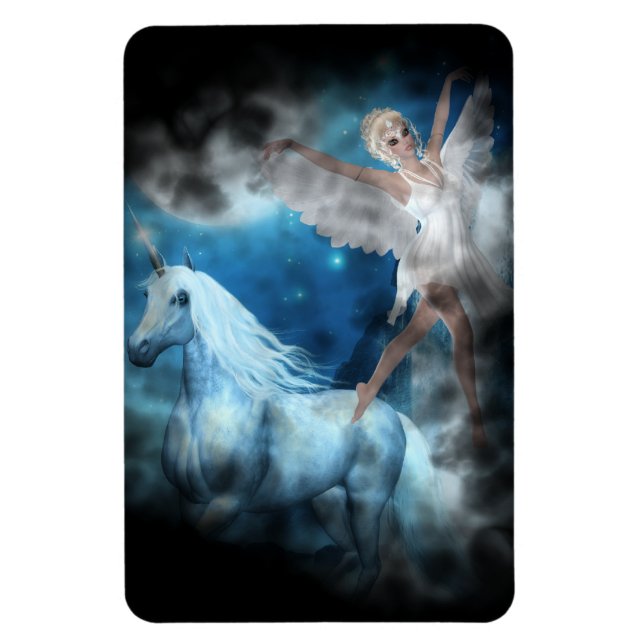 Imán Sky Faerie Aspárrs y Unicorn Vignette (Vertical)