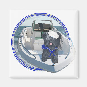 Imán Skye Terrier en el barco