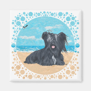 Imán Skye Terrier en la Playa