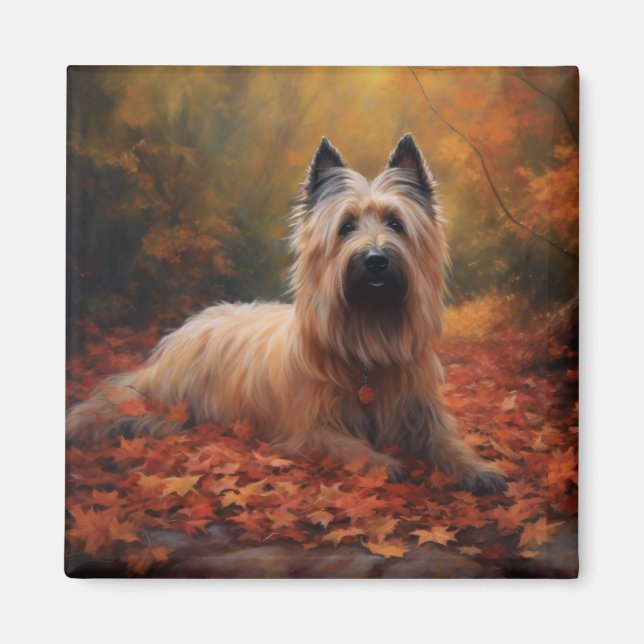 Imán Skye Terrier en otoño se inspira la caída de las h (Frente)