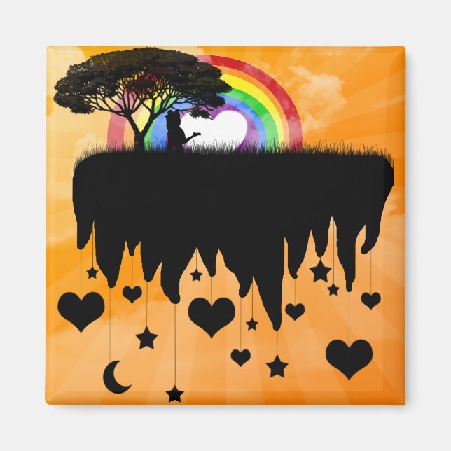 Imán skyislandrainbow (Frente)