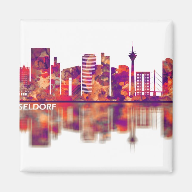Imán Skyline Alemania Dusseldorf (Frente)