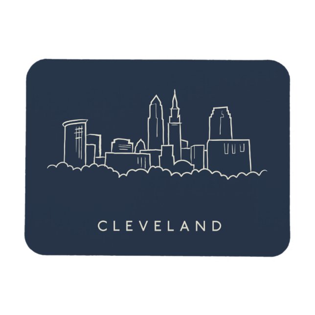 Imán Skyline Cleveland Ohio (Horizontal)