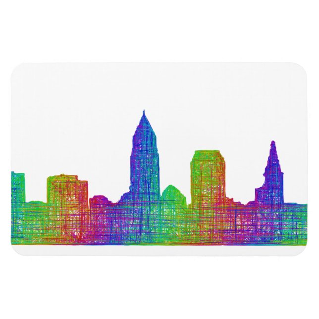 Imán Skyline de Cleveland (Horizontal)