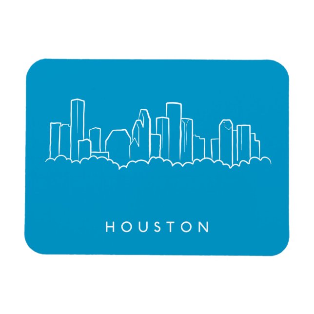 Imán Skyline de Houston (Horizontal)