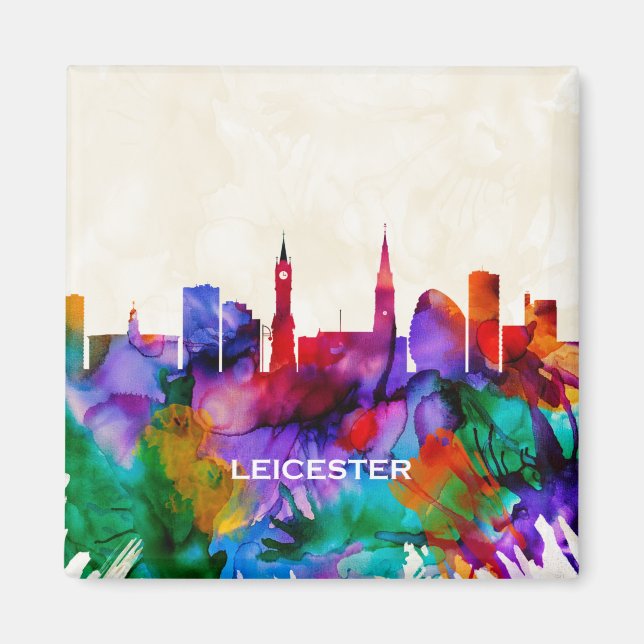 Imán Skyline de Leicester (Frente)