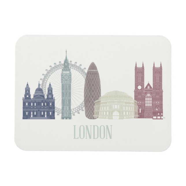 Imán Skyline de Londres (Horizontal)
