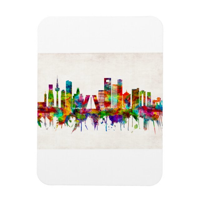 Imán Skyline de Madrid España (Vertical)