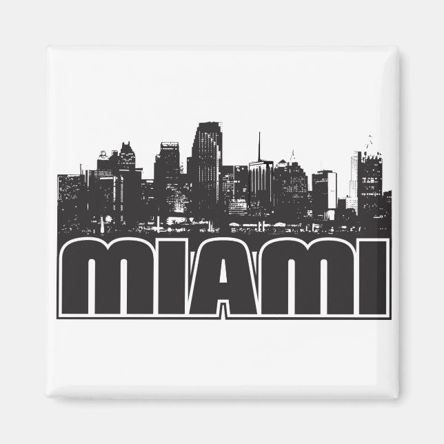 Imán Skyline de Miami (Frente)