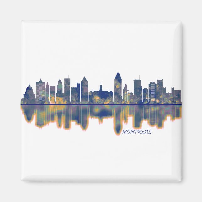 Imán Skyline de Montreal Canadá (Frente)
