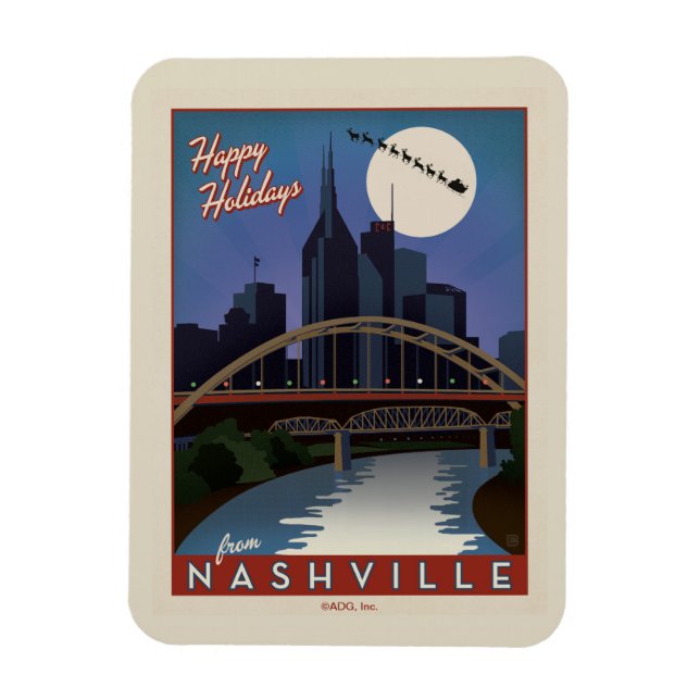 Imán Skyline de Nashville (Vertical)