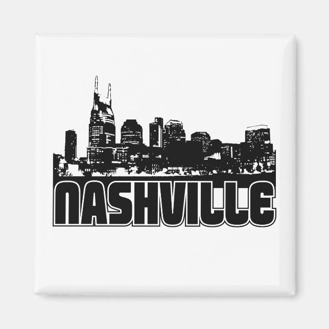 Imán Skyline de Nashville (Frente)