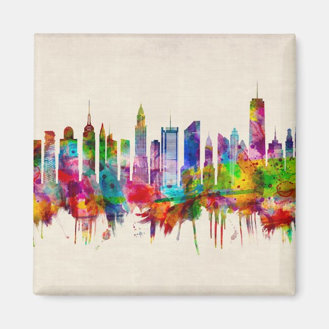 Imán Skyline de Nueva York (Frente)