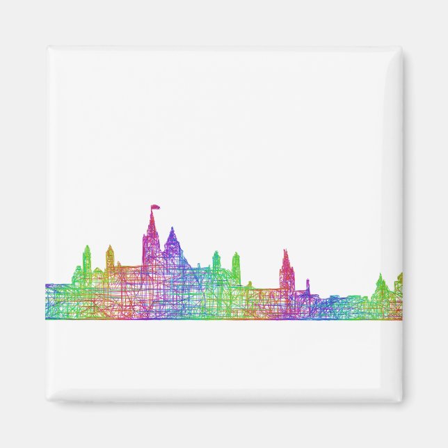 Imán Skyline de Ottawa (Frente)