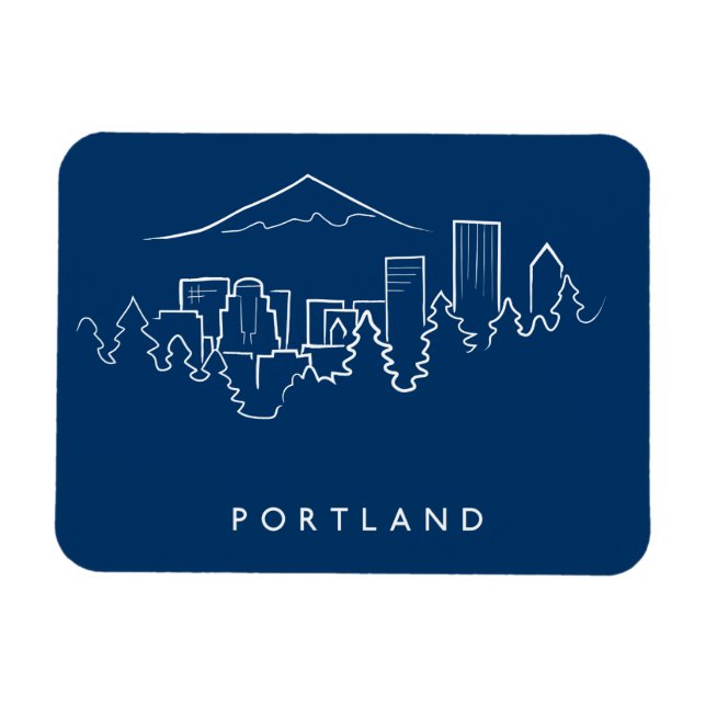 Imán Skyline de Portland (Horizontal)