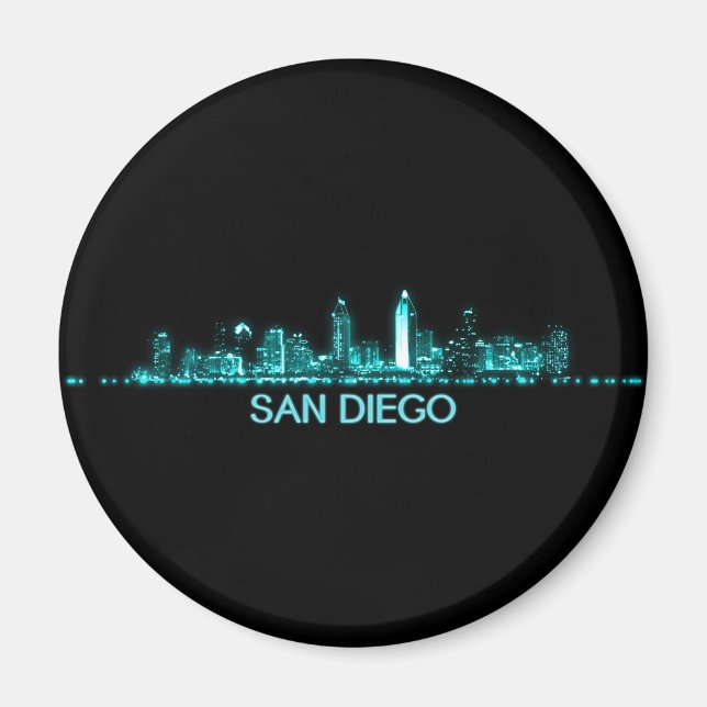 Imán Skyline de San Diego (Frente)