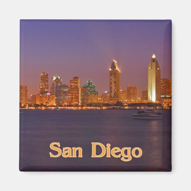 Imán Skyline de San Diego (Frente)