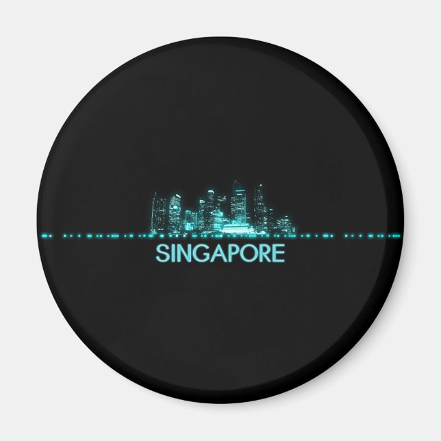 Imán Skyline de Singapur (Frente)