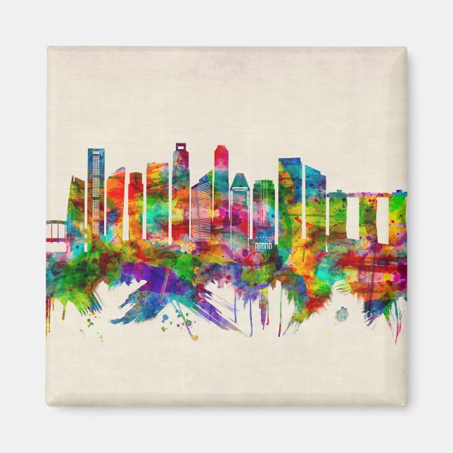 Imán Skyline de Singapur (Frente)