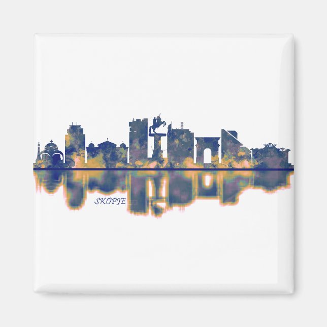 Imán Skyline de Skopie (Frente)