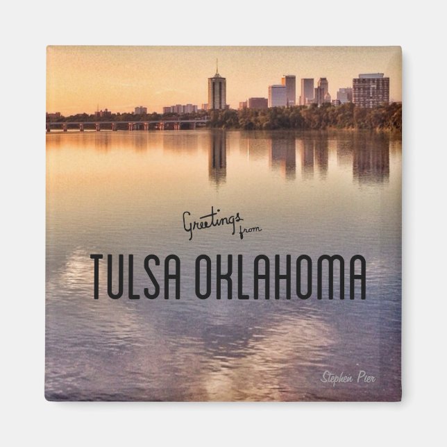 Imán Skyline de Tulsa Oklahoma (Frente)