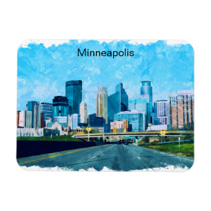 Imán Skyline de viajes Minneapolis Minnesota