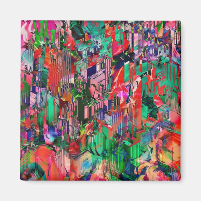 Imán Skyline del edificio del mundo del viaje Resumen d (Frente)